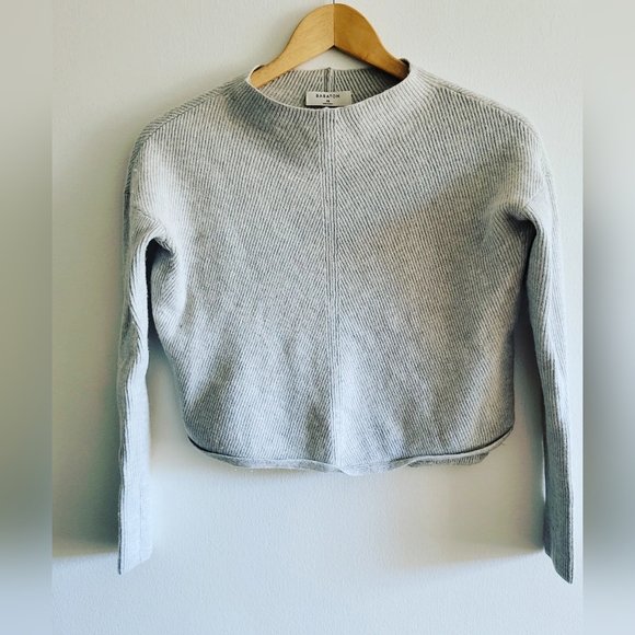 BABATON ARITZIA | Gray Long Sleeve Wool Top - Picture 1 of 8